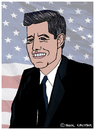 Cartoon: John F. Kennedy (small) by Pascal Kirchmair tagged john,kennedy,jfk,caricature,karikatur,portrait,usa,president,präsident