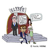 Cartoon: Le nouveau president (small) by Pascal Kirchmair tagged sarko hollande sarkozy nicolas francois president francais entree en fonction elysee
