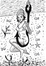 Cartoon: Meerjungfrau (small) by Pascal Kirchmair tagged badenixe,strandnixe,urlaub,vacation,sea,meer,mer,mare,anker,anchor,ancre,ancora,ancla,mermaid,nixe,meerjungfrau,sirene,sirena,sereia,the,girl,in,swimming,pool,la,ragazza,piscina,das,mädchen,im,schwimmbad,fille,dans,piscine,chica,de,rapariga,na,burlesque,show,strip,striptease,ink,drawing,tusche,zeichnung,lingerie,art,arte,kunst,milf,mature,housewife,hausfrau,caricatura,cartoon,caricature,karikatur,illustration,dessin,pascal,kirchmair,portrait,retrato,ritratto,dibujo,desenho,powerfrau,sexy,sensual,sabrosa,ilustracion,ilustracao,dangerous,woman,gefährlich,porträt,sensuelle,erotik,erotic,erotismo,eroticism,erotisme,erotica,femme,frau