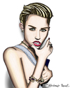 Cartoon: Miley Cyrus (small) by Pascal Kirchmair tagged miley cyrus caricature karikatur portrait cartoon usa