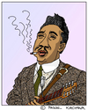 Cartoon: Muddy Waters (small) by Pascal Kirchmair tagged muddy waters caricature karikatur portrait retrato cartoon mississippi deer creek rolling fork blues music musik soul mckinley morganfield