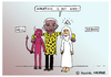 Cartoon: Nelson Mandela (small) by Pascal Kirchmair tagged caricature,vignetta,nelson,mandela,cartoon,heaven,karikatur,reconciliation,apartheid,regime,south,africa,südafrika,friedensnobelpreis