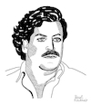 Cartoon: Pablo Escobar (small) by Pascal Kirchmair tagged traficante,de,drogas,pablo,escobar,narco,narcos,medellin,colombie,colombia,columbia,kolumbien,war,on,drugs,drogenhändler,kriminalität,porträt,dibuix,illustration,drawing,zeichnung,pascal,kirchmair,cartoon,caricature,karikatur,ilustracion,dibujo,desenho,ink,disegno,ilustracao,illustrazione,illustratie,dessin,presse,du,jour,art,of,the,day,tekening,teckning,cartum,vineta,comica,vignetta,caricatura,portrait,retrato,ritratto,portret,crime,terror,trafico,drogenkrieg,krieg,justice,justiz,verbrechen,drug,lord,cartel,kokain,cocaine,narcoterrorist,hacienda,napoles