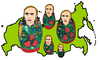 Cartoon: Wladimir Wladimirowitsch Putin (small) by Pascal Kirchmair tagged landkarte russland putin wladimir vladimir russia matrjoschka