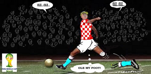 Cartoon: A FIFA DROP OUT (medium) by kar2nist tagged fifa,football,brasil,croatia,worldcup