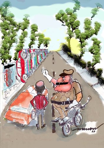 Cartoon: Parking solution (medium) by kar2nist tagged level,multi,police,traffic,parking,car