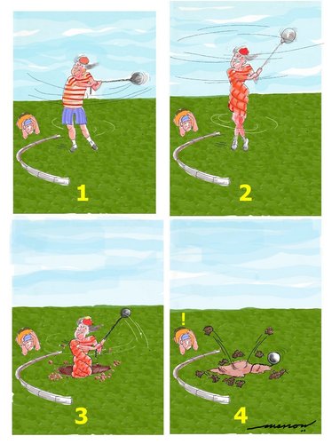Cartoon: Screwed it up (medium) by kar2nist tagged sport,hammer,throw