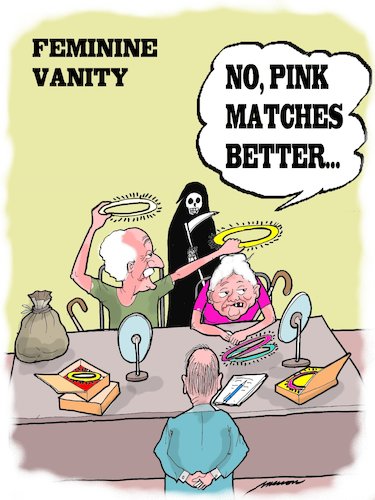 Cartoon: shopping (medium) by kar2nist tagged women,death,vanity