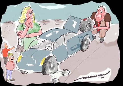 Cartoon: steppini (medium) by kar2nist tagged steppini,car,drive