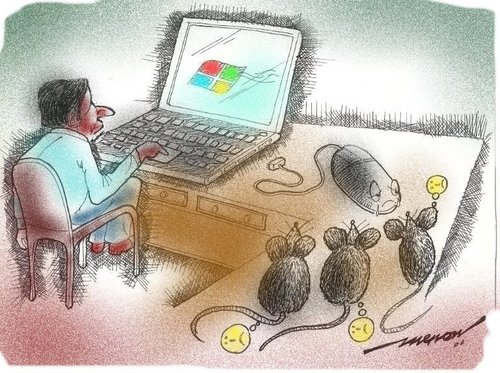 Cartoon: Sympathy for the Unemployed (medium) by kar2nist tagged surfer,internet,computers,sympathy,mouse,unemployed,laptop