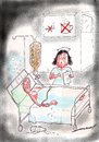Cartoon: A Drink on the Sly (small) by kar2nist tagged drink,hospital,scotch,drip