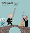 Cartoon: Brinkmanship (small) by kar2nist tagged trump,kim,jon,un,nuecler,war,threats