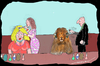 Cartoon: Different Needs (small) by kar2nist tagged hair,straightening,curling,lion,beauty,parlour