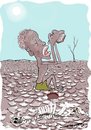 Cartoon: Just for a Drop (small) by kar2nist tagged climate,change,draught,ethiopia,drylands,parched