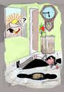 Cartoon: Morning Alarm (small) by kar2nist tagged morning,alarm,rooster,magician,chicken