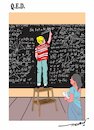 Cartoon: Q.E.D (small) by kar2nist tagged maths,equationsm,classroom,proof,kid,teacher
