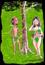 Cartoon: Seduction (small) by kar2nist tagged adam,eve,serpant,apple,seduction,exhibitionism