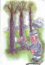 Cartoon: self defence (small) by kar2nist tagged trees,felling,nature,protection