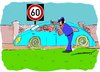 Cartoon: Traffic violation (small) by kar2nist tagged traffic,violation,car,overspeed,snails