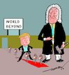 Cartoon: Trumps waterloo (small) by kar2nist tagged trump entry ban us court