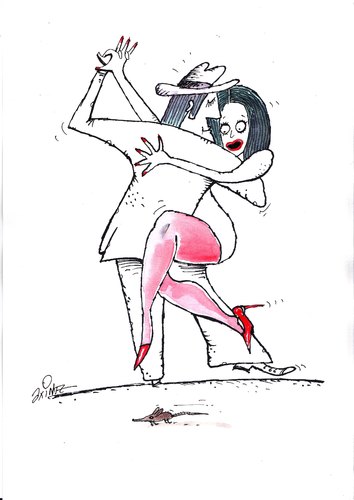 Cartoon: tango (medium) by axinte tagged axi