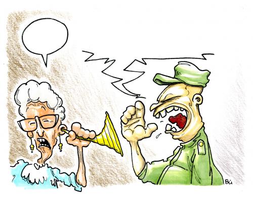 Cartoon: Dialoge (medium) by Bülow tagged noise,point,lärm,punkt,scream,schreien,schrei