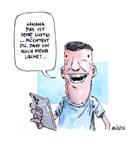 Cartoon: KI verhalten (medium) by Bülow tagged smartphone,handysucht,handy,entfremdung,digitalisierung,digital,socialmedia,sozialemedien,chatgpt,feedback,handynutzung,nutzungsverhalten,technologie,likes,clicks,apps,appstore,handyapp,app,ki,ai,abfrage,anfrage,kiunterstützung,smartphone,handysucht,handy,entfremdung,digitalisierung,digital,socialmedia,sozialemedien,chatgpt,feedback,handynutzung,nutzungsverhalten,technologie,likes,clicks,apps,appstore,handyapp,app,ki,ai,abfrage,anfrage,kiunterstützung
