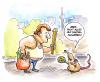 Cartoon: 1 Euro pro Ratte (small) by Bülow tagged ratten,rattenplage,rattenproblem,rattenjagd,jagd,jagen,fangen,fangpraemie,fdp,henner,schmidt,abgeordnetenhaus,berlin,mitte,alexanderplatz,arbeitslos,arbeitslosigkeit,armut,flaschenpfand,vorschlag,idee,debatte,problem