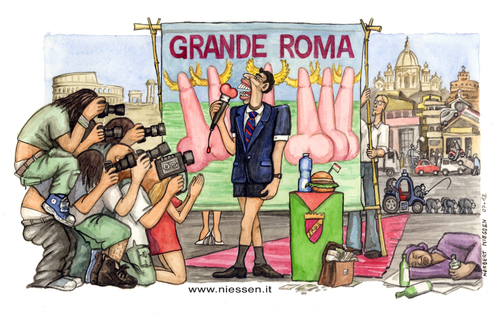 Cartoon: Grande Roma (medium) by Niessen tagged rom,politik,rome