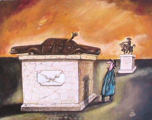 Cartoon: monument (medium) by drljevicdarko tagged monument
