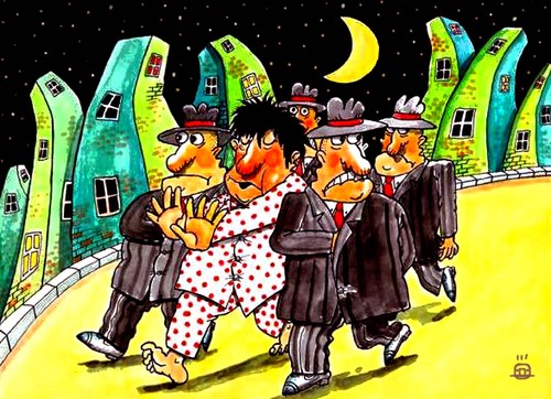 Cartoon: moonwalker (medium) by drljevicdarko tagged moonwalker