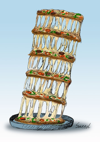 Cartoon: Pizza (medium) by Saeedsadeghi tagged saeed,sadeghi,saeedartoon
