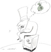 Cartoon: Le Pensateur (small) by Herme tagged banker,businesses,money