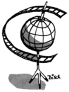 Cartoon: the world of movies (small) by BiSch tagged film movie cinema berlinale welt globus