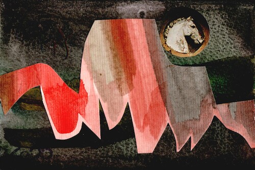 Cartoon: A horse without a rider (medium) by Kestutis tagged horse,rider,dada,postcard,art,kunst,kestutis,lithuania,2026