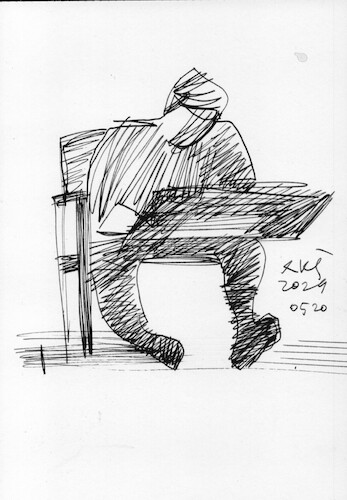 Cartoon: Artists draw 3 (medium) by Kestutis tagged artist,human,drawing,figure,sketch,art,kunst,kestutis,lithuania