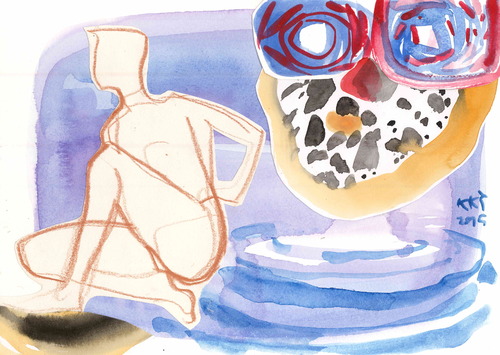 Cartoon: By the sea.  Sunglasses (medium) by Kestutis tagged sea,sunglasses,dada,kestutis,lithuania