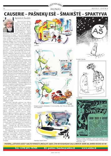 Cartoon: Causerie. Conversation essay (medium) by Kestutis tagged causerie,newspaper,kestutis,lithuania