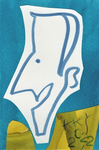 Cartoon: E. Macron in one line. 2. 3. 4. (medium) by Kestutis tagged macron,ghost,wine,yellow,vest,oneline,dada,postcard,art,kunst,kestutis,lithuania