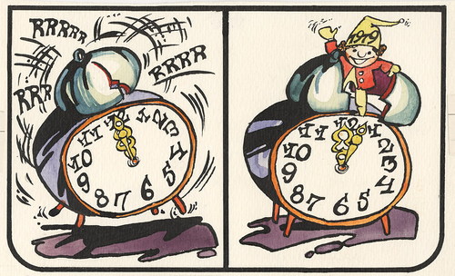 Cartoon: Facing the 1979 (medium) by Kestutis tagged uhr,clock,adventure,kestutis,sluota,neujahr,year,new