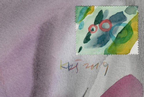 Cartoon: Fireworks 2019 2020 (medium) by Kestutis tagged fireworks,new,year,kestutis,lithuania,postage,postcard,mail,art,dada,stamp,watercolor