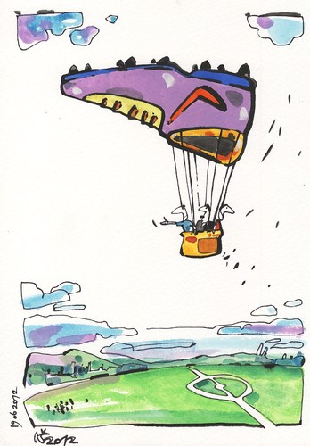 Cartoon: FOOTBALL (medium) by Kestutis tagged balloon,football,soccer,fussball,fußball,2012,euro,summer