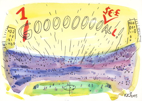 Cartoon: Football correction (medium) by Kestutis tagged soccer,football,correction,money,corruption,kestutis,lithuania,dollar,euro,pound