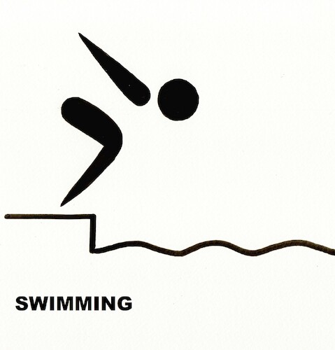 Cartoon: Interpretation of signs Swimming (medium) by Kestutis tagged swimming,paris,water,2024,olympic,games,sport,signs,kestutis,lithuania