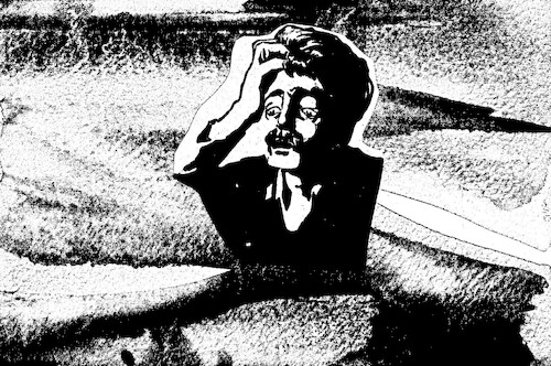 Cartoon: Nightmare dream (medium) by Kestutis tagged nightmare,dream,collage,music,kestutis,lithuania,art,kunst,man,woman,dada,graphic,novel