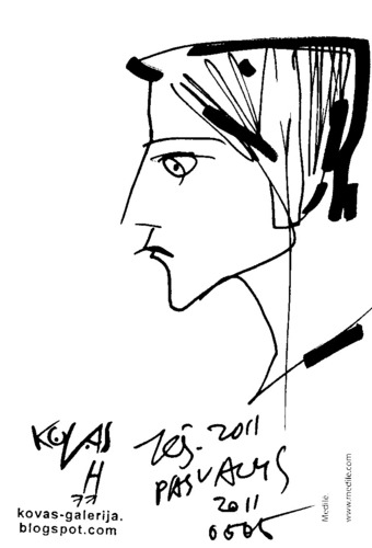 Cartoon: Observed Faces. Sketch (medium) by Kestutis tagged portraits,art,lithuania,siaulytis,kestutis,sketch,skizze,faces