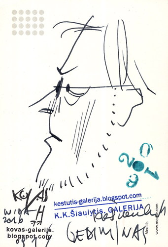 Cartoon: Painter Gediminas (medium) by Kestutis tagged painter,sketch,kestutis,lithuania,kunst
