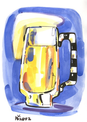 Cartoon: PINT OF BEER LOVERS (medium) by Kestutis tagged lithuania,siaulytis,kestutis,bier,glass,beer,foam,oktoberfest