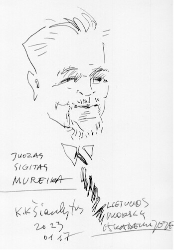 Cartoon: Professor Juozas Mureika (medium) by Kestutis tagged sketch,art,kunst,aesthetics,kestutis,lithuania