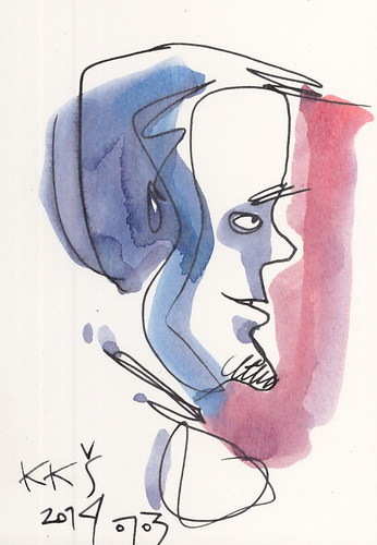 Cartoon: Sketch. Profile 1. (medium) by Kestutis tagged kestutis,mail,sketch,portrait,postcard,profile,lithuania